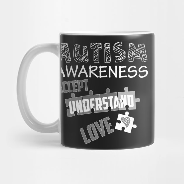 Cool Autism Awareness Day Accept Understand Love by CarolIrvine